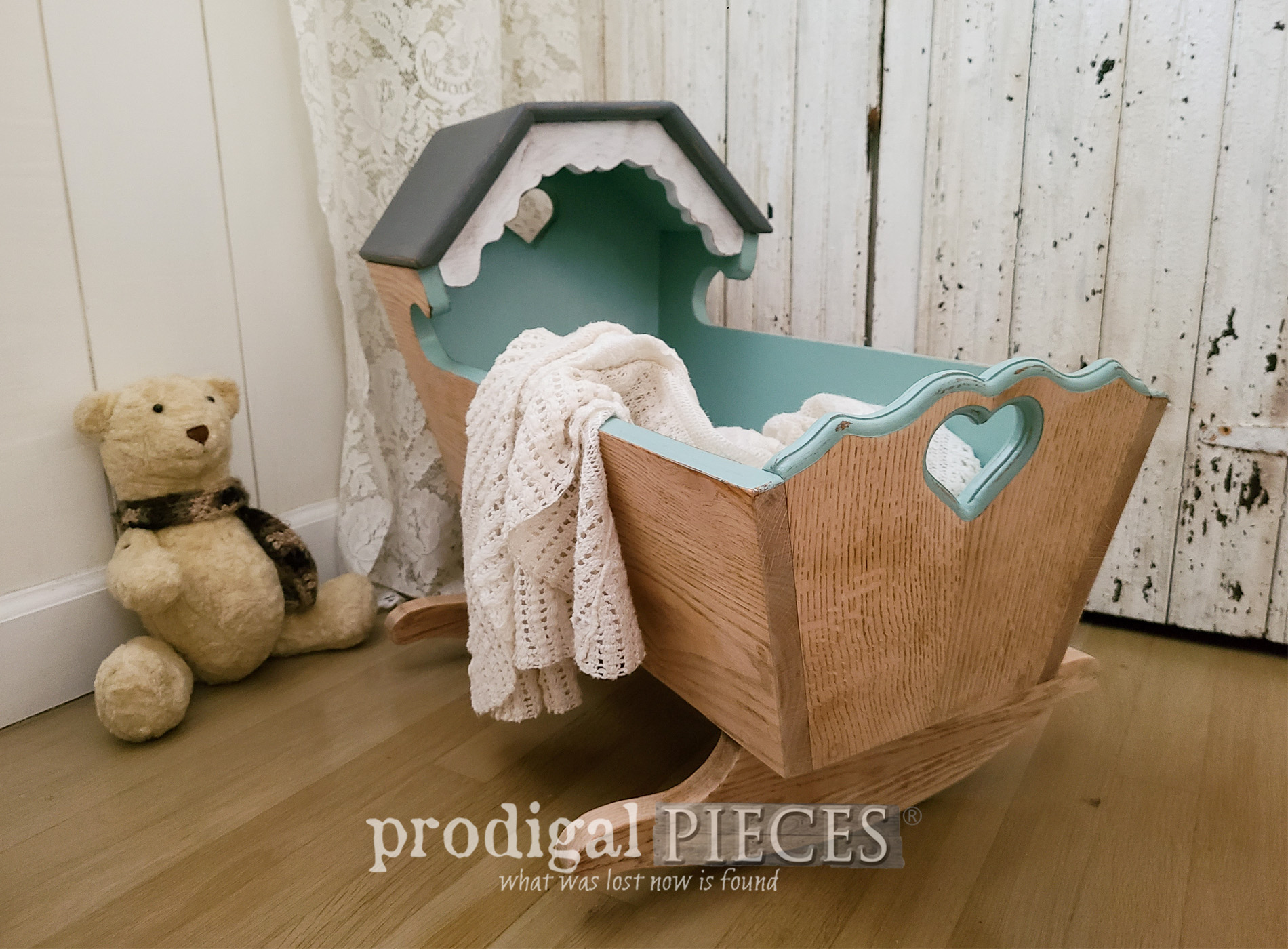 Vintage Baby Cradle Gets Updated Makeover - Prodigal Pieces